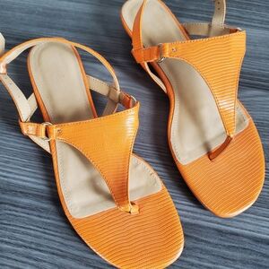 Market & Spruce Vibrant Orange Sandals